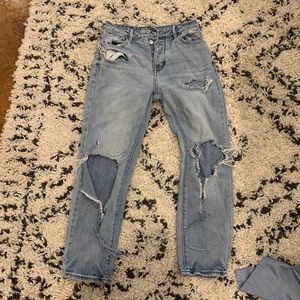 pacsun ripped mom jeans